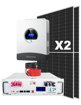 Kit Solar 6200Wh/Día completo con paneles bifaciales, inversor Gospower y batería de litio