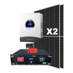 Kit Solar 6200Wh/Día completo con paneles bifaciales, inversor Gospower y batería de litio